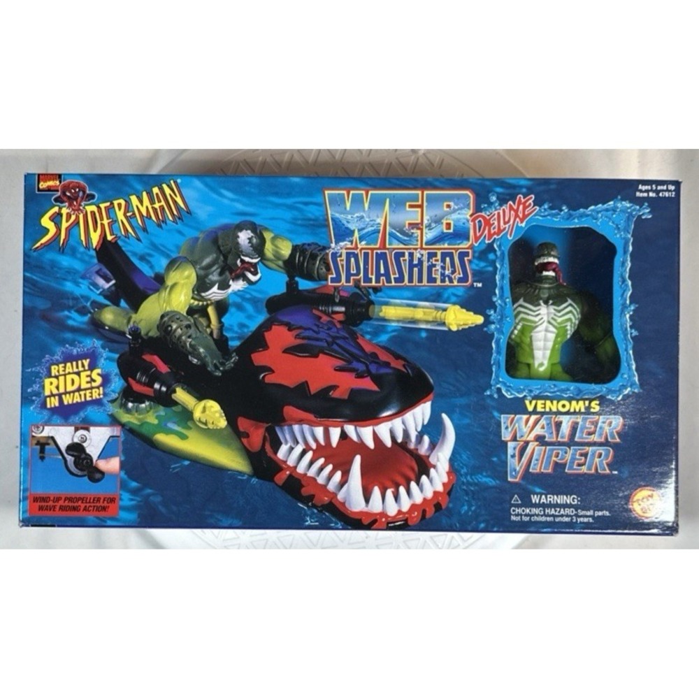 Spider-Man Web Splashers Deluxe Venom Water Viper MOC 1997 ToyBiz Toy New (W)